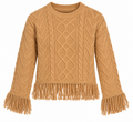 Phoebe Cabled Fringe Sweater