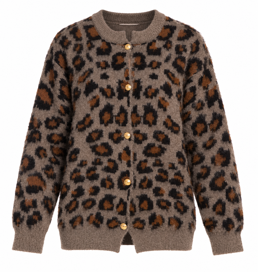 Oversized Sweater Cheetah Print