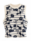 Allison New York Embroidered Floral Sweater Tank