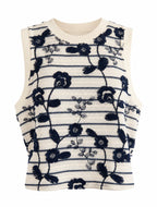 Allison New York Embroidered Floral Sweater Tank