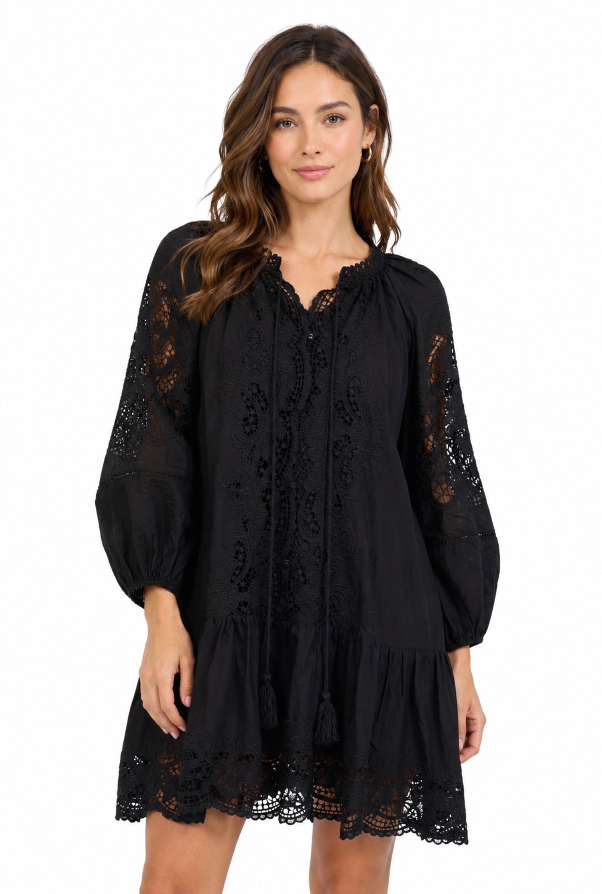 Stellah Greta Black Lace Dress