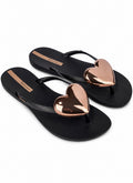 Ipanema Black Heart Flip Flops