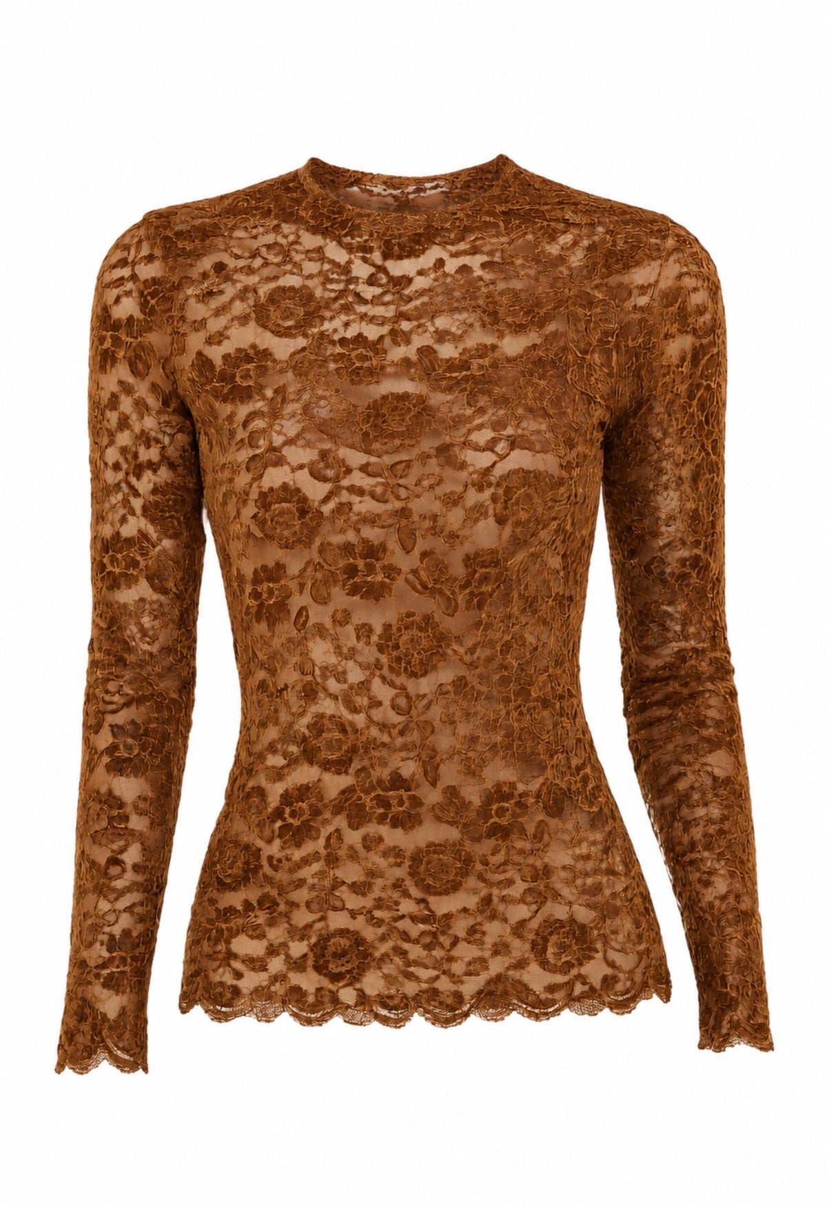 Generation Love Brown Lace Top