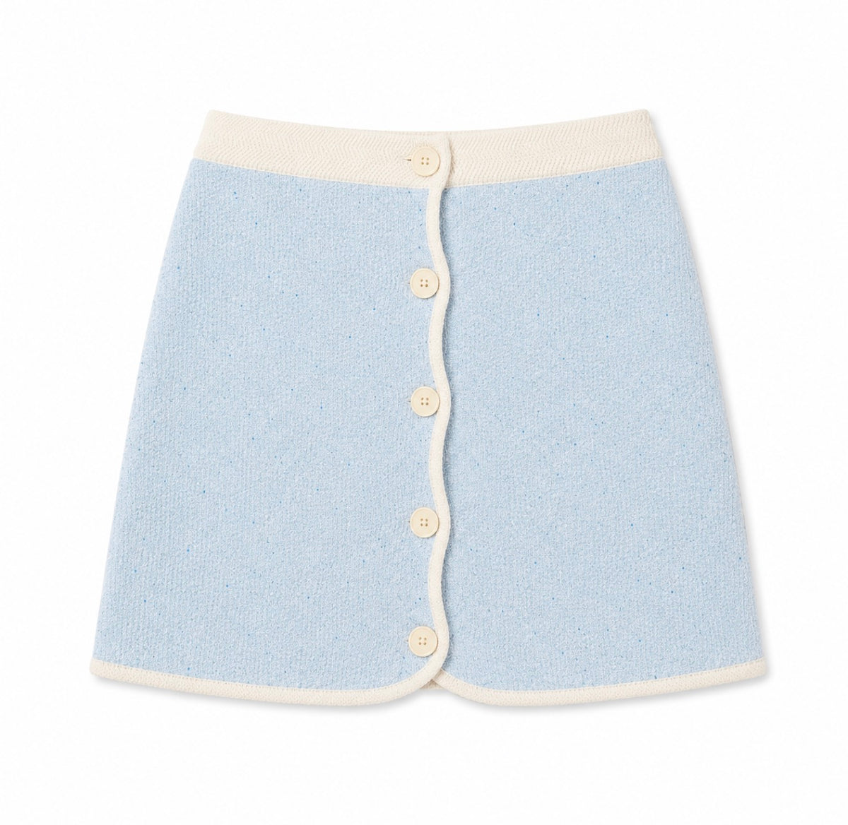 Central Park West Celeste Tweed Yarn Skirt