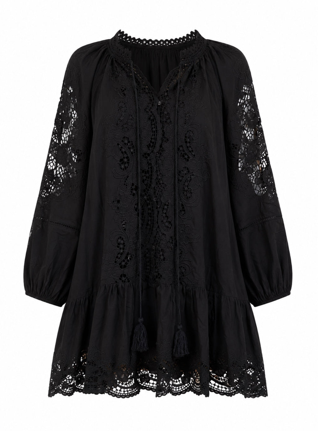 Stellah Greta Black Lace Dress