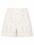 Stellah Julia Cream Lace Shorts