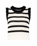 Pink Martini Cartwright Black & White Sweater