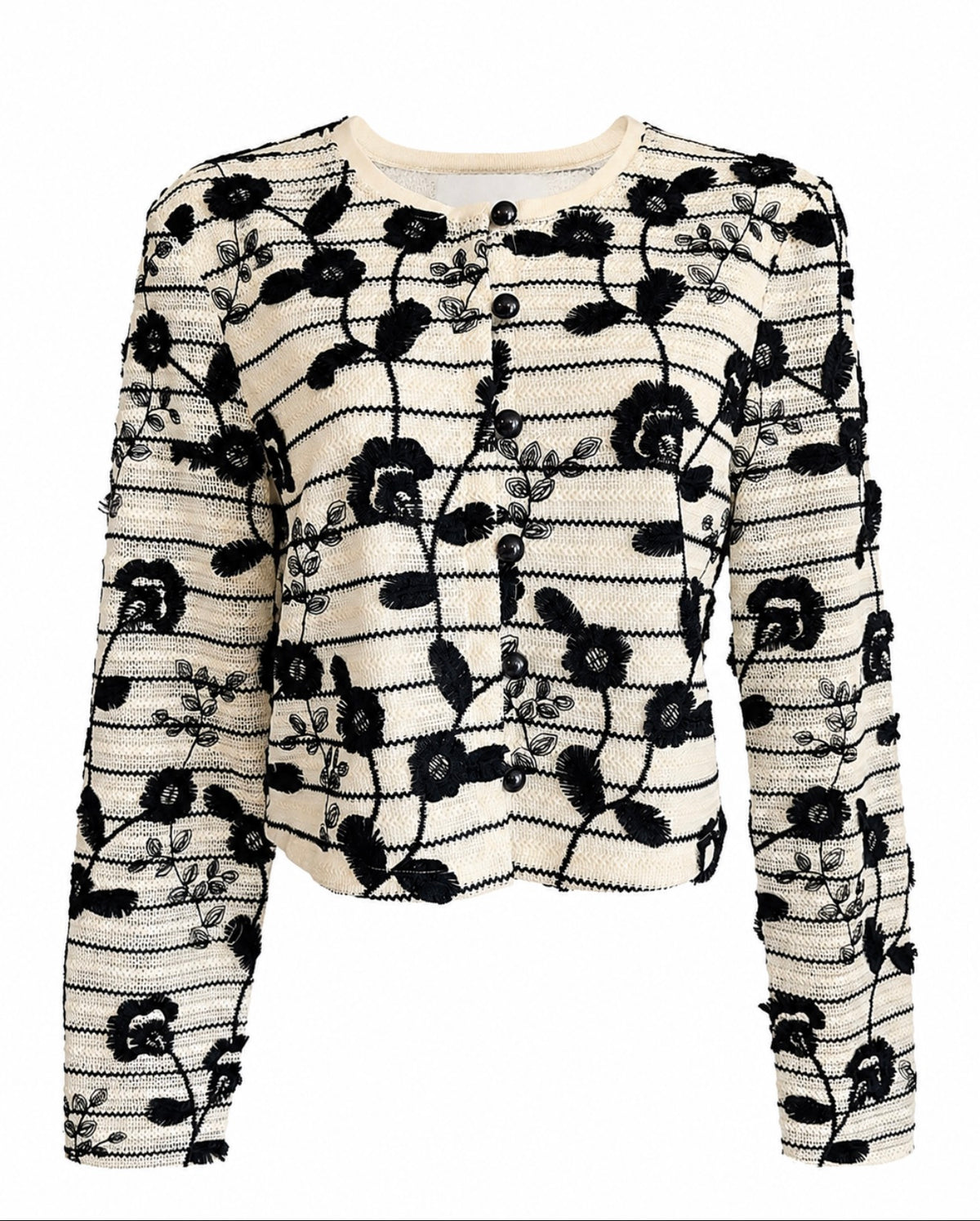 Allison New York Embroidered Floral Sweater
