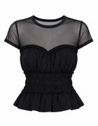 Generation Love Sigrid Mesh Black Top