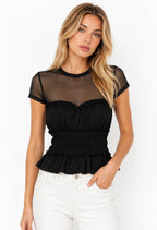 Generation Love Sigrid Mesh Black Top