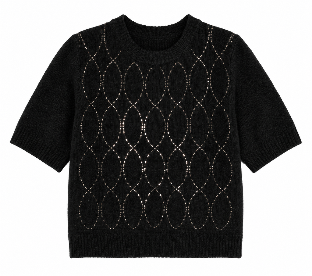 Pink Martini Black Sparkle Sweater