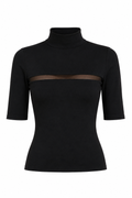 Generation Love Black Mesh Top