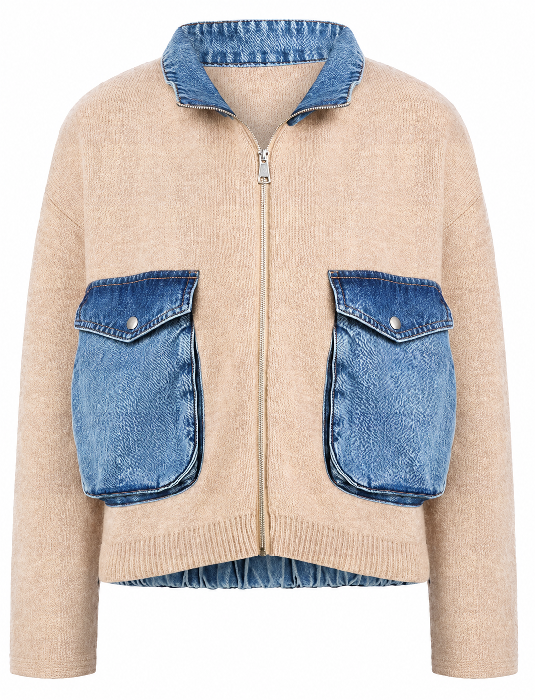 Denim Cream Sweater