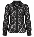 Stellah Black Lace Top