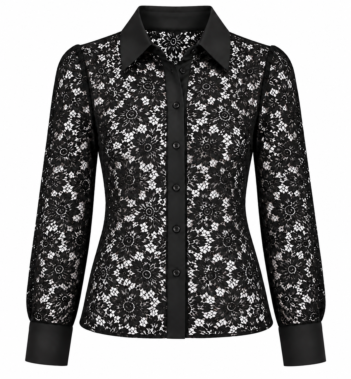Stellah Black Lace Top